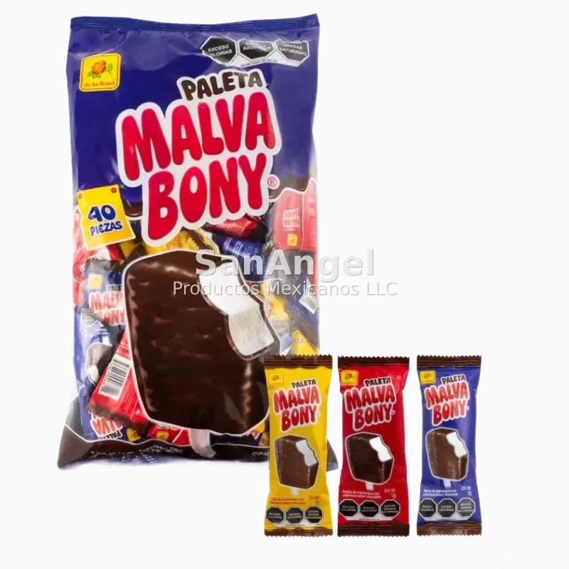 Paleta Malva Bony Chocolate 40pz