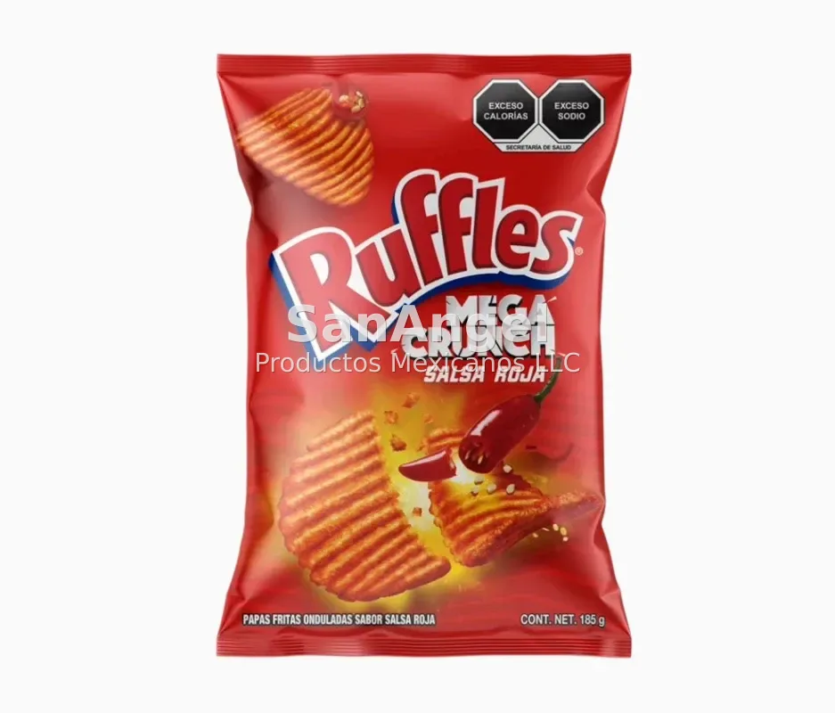 Ruffles Mega Crunch Rojo 185g GDE - Caja 20 pzs (49 Cajas por pallet)