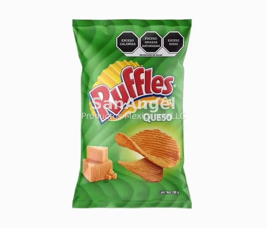 Ruffles Queso Verde 120g GDE - Caja 30 pzs (49 Cajas por pallet)